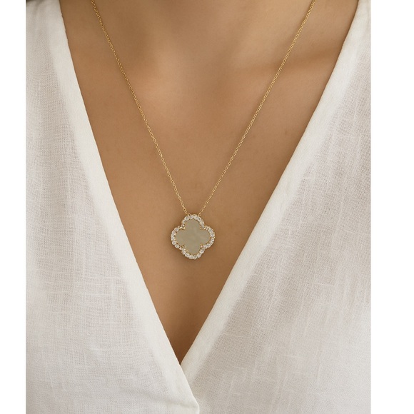 Rachel Zoe Jewelry - Rachel Zoe Sterling Silver 925 Gold Plated Clever Reversibl Necklace Pearl Onyx
